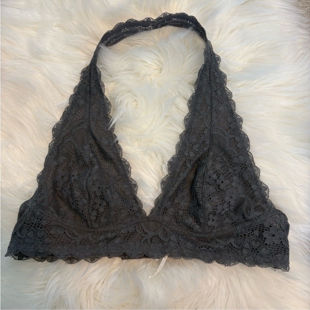 EUC Free People Galloon Lace Halter Bra Set of 3 Size M/L - Picture 4 of 8